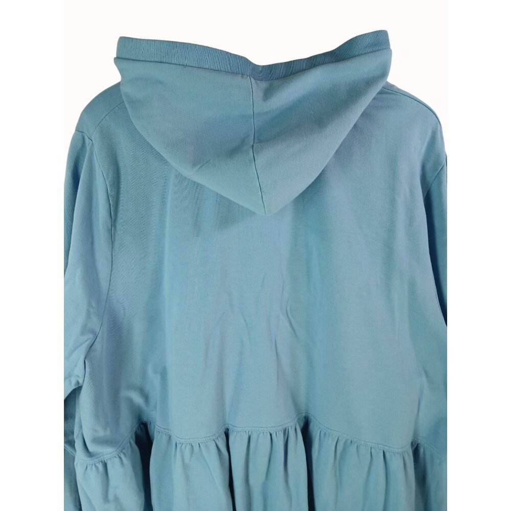 All American Comfort Womens Blue Button Front Jacket Pockets Size 3X Plus - Picture 8 of 11